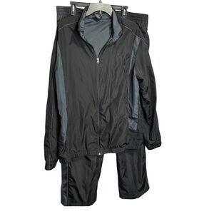 Men's Black and Grey Starter Tracksuit